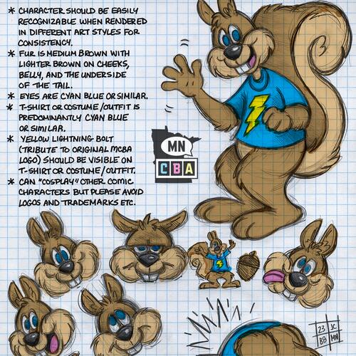 MNCBA Mascot "Shortbox the Squirrel"