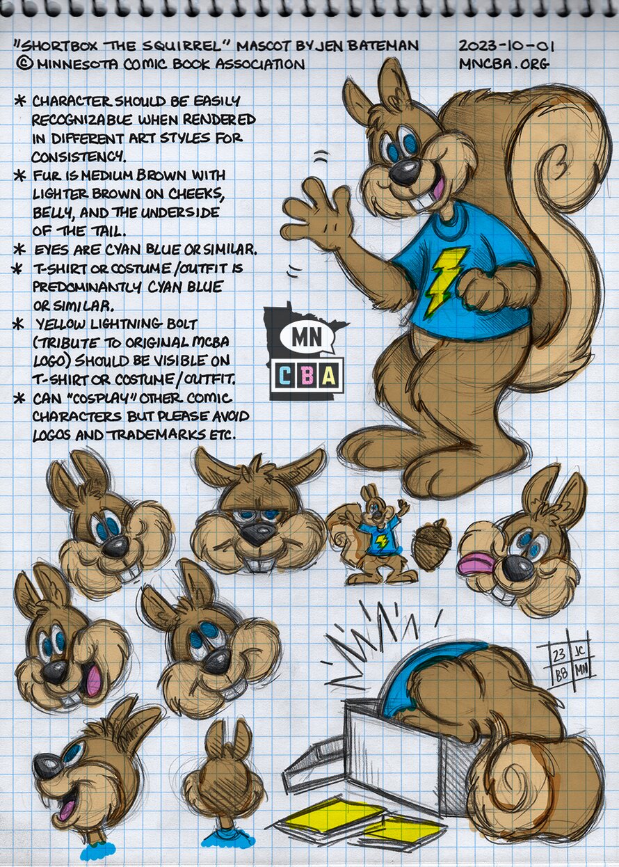 MNCBA Mascot "Shortbox the Squirrel"