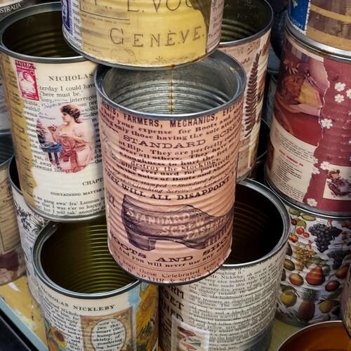 Upcycled Soup and Vegetable Cans No. 06