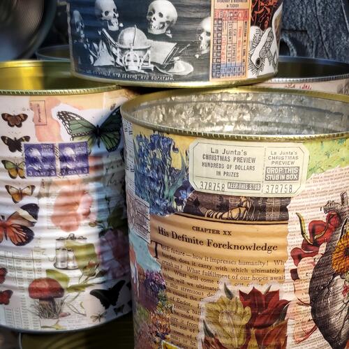 Upcycled Soup and Vegetable Cans No. 09