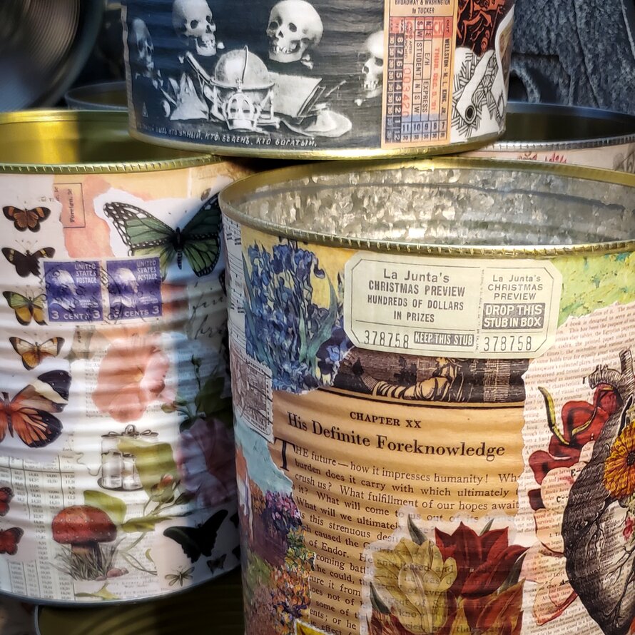 Upcycled Soup and Vegetable Cans No. 09