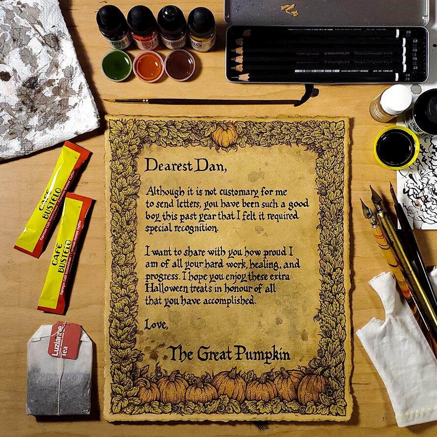 Completed Artwork with Materials/Tools