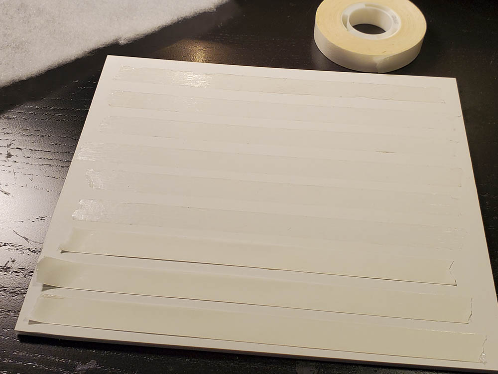 Apply Double-Stick Tape to the Foamcore Board
