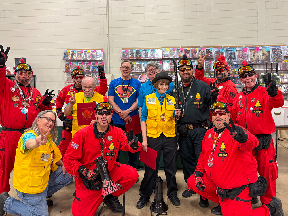 The Saint Paul Vulcans at MNCBA SpringCon 2025. Left to Right: Stephen Henninger, Stephen Borer, Dan Jurgens, Gordon Purcell, Jen Bateman