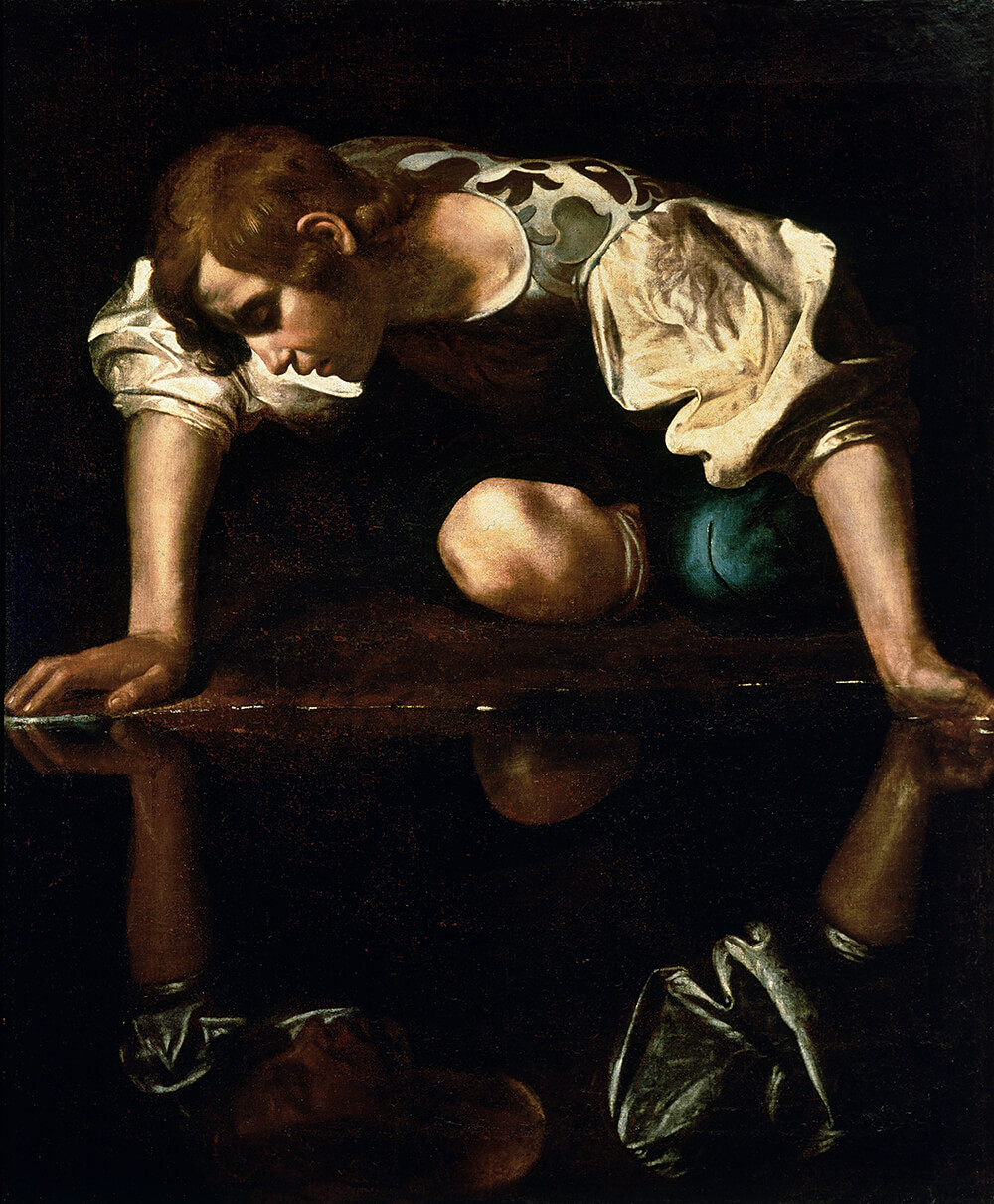 "Narcissus" by Caravaggio c. 1599 "Narcissus" by Caravaggio c. 1599