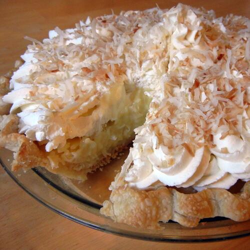 Coconut Cream Pie with Stabilized Whipped Cream