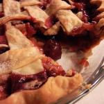 Apple and Cherry Lattice-Top Fruit Pie