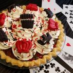Poker-Themed Chocolate Cream Pie with Stabilized Whipped Cream