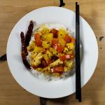 Light Sweet and Sour Chicken with Sticky Rice