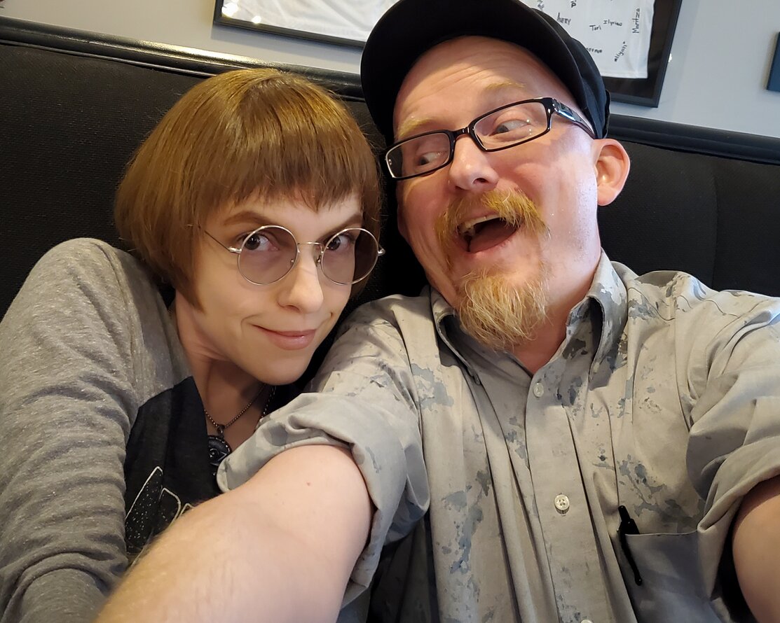 Dan and Jen at Parkway Pizza in Roseville, MN