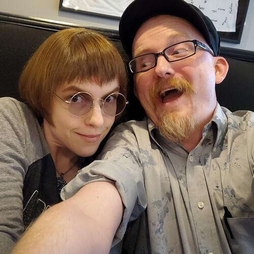 Dan and Jen at Parkway Pizza in Roseville, MN