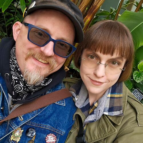 Dan and Jen at the Marjorie McNeely Conservatory in Saint Paul, MN
