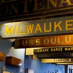 Lake Superior Maritime Visitor Center: Hanging Signs in Entry
