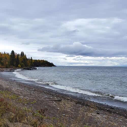 Covill: Lake Superior near the Naniboujou Lodge