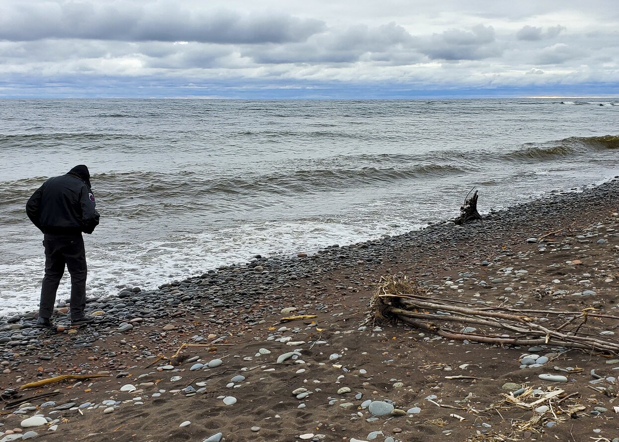 Skipping Rocks on Lake Superior