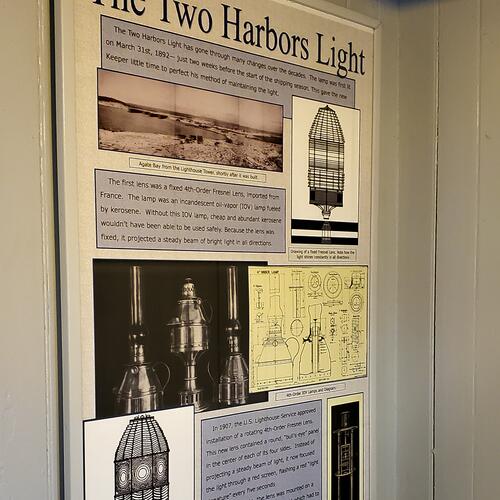Two Harbors: Red Brick Lighthouse Info Signage