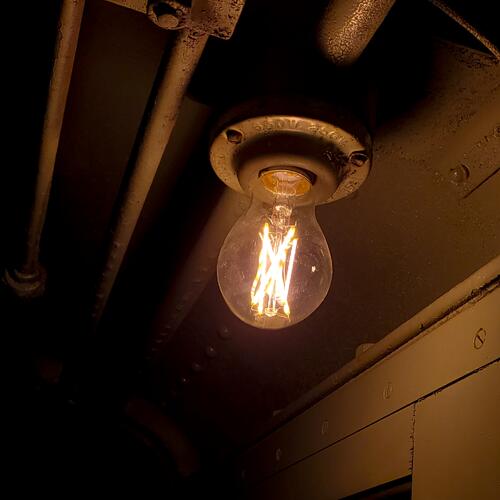 Lake Superior Railroad Museum: Edison Bulb in a Railway Car